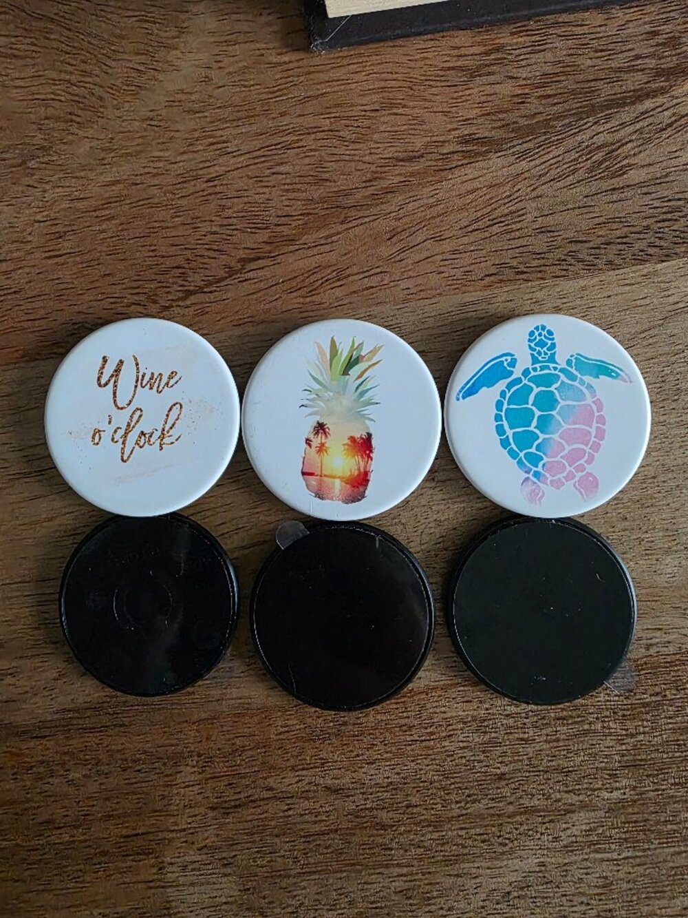 Lot of 3 PopSockets Phone Grips – Swappable PopTops & Unused Bases